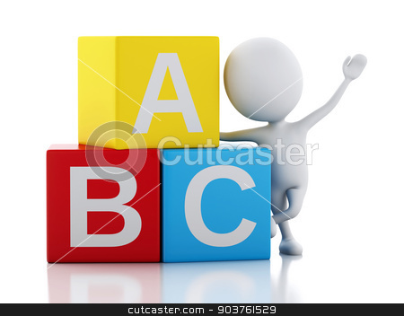 To use this stock image in your creative project, please select the size you need over to the right and click the "Add to Cart" button.
Your downloaded image will come with the Cutcaster watermark removed so don’t worry about the watermark you see on this page. 3d white people with ABC cubes on white background. stock photo, 3d illustration. White people with ABC blocks. Isolated on white background. by nicolas menijes