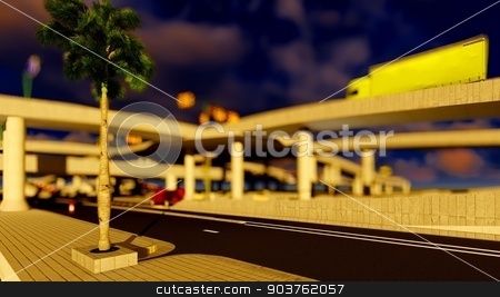 To use this stock image in your creative project, please select the size you need over to the right and click the "Add to Cart" button.
Your downloaded image will come with the Cutcaster watermark removed so don’t worry about the watermark you see on this page. Under the highway. Urban scene stock photo, high-level overpass that crosses over a highway by Dariusz Miszkiel