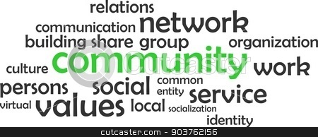 To use this stock image in your creative project, please select the size you need over to the right and click the "Add to Cart" button.
Your downloaded image will come with the Cutcaster watermark removed so don’t worry about the watermark you see on this page. word cloud - community stock vector clipart, A word cloud of community related items by Amir Zukanovic