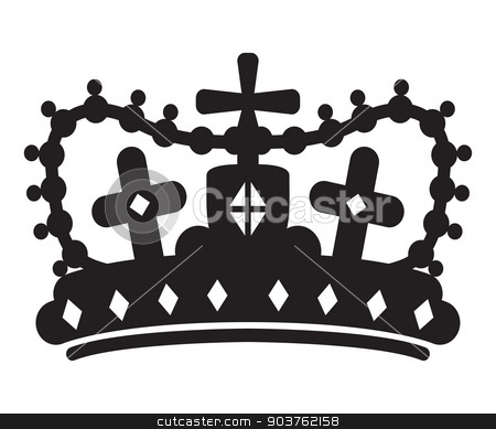 To use this stock image in your creative project, please select the size you need over to the right and click the "Add to Cart" button.
Your downloaded image will come with the Cutcaster watermark removed so don’t worry about the watermark you see on this page. crown silhouette stock vector clipart, crown silhouette by jameschipper