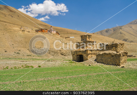 To use this stock image in your creative project, please select the size you need over to the right and click the "Add to Cart" button.
Your downloaded image will come with the Cutcaster watermark removed so don’t worry about the watermark you see on this page. Buddhist shrines stock photo, Scenic old shrines in Dolpo region in Nepal by Michal Knitl
