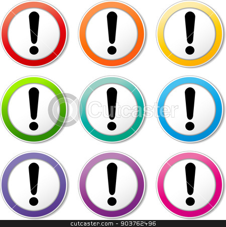 To use this stock image in your creative project, please select the size you need over to the right and click the "Add to Cart" button.
Your downloaded image will come with the Cutcaster watermark removed so don’t worry about the watermark you see on this page. alert icons stock vector clipart, illustration of various color set of alert icons by Nickylarson974