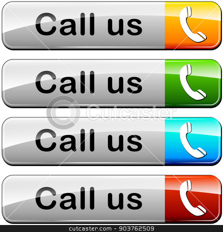 To use this stock image in your creative project, please select the size you need over to the right and click the "Add to Cart" button.
Your downloaded image will come with the Cutcaster watermark removed so don’t worry about the watermark you see on this page. call us buttons stock vector clipart, illustration of various colors set for call us buttons by Nickylarson974