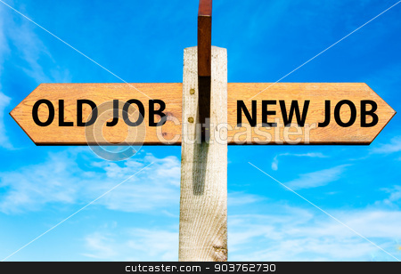 To use this stock image in your creative project, please select the size you need over to the right and click the "Add to Cart" button.
Your downloaded image will come with the Cutcaster watermark removed so don’t worry about the watermark you see on this page. Wooden signpost with two opposite arrows over clear blue sky, Old Job and New Job, Career change conceptual image stock photo, Wooden signpost with two opposite arrows over clear blue sky, Old Job and New Job, Career change conceptual image by Constantin Stanciu
