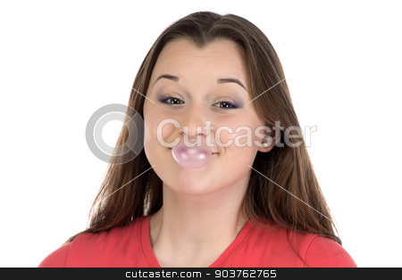 To use this stock image in your creative project, please select the size you need over to the right and click the "Add to Cart" button.
Your downloaded image will come with the Cutcaster watermark removed so don’t worry about the watermark you see on this page. Photo of smiling teenager with bubble gum stock photo, Photo of smiling teenager with bubble gum on white background by Chris Tefme