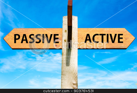 To use this stock image in your creative project, please select the size you need over to the right and click the "Add to Cart" button.
Your downloaded image will come with the Cutcaster watermark removed so don’t worry about the watermark you see on this page. Wooden signpost with two opposite arrows over clear blue sky, Passive versus Active messages, Lifestyle change conceptual image stock photo, Wooden signpost with two opposite arrows over clear blue sky, Passive versus Active messages, Lifestyle change conceptual image by Constantin Stanciu