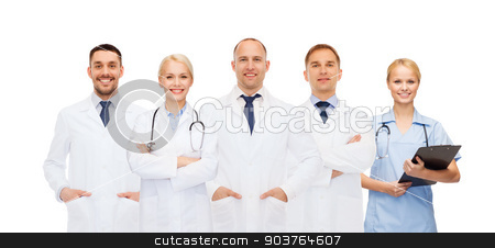 To use this stock image in your creative project, please select the size you need over to the right and click the "Add to Cart" button.
Your downloaded image will come with the Cutcaster watermark removed so don’t worry about the watermark you see on this page. group of doctors with stethoscopes and clipboard stock photo, healthcare, people and medicine concept - group of doctors with stethoscopes and clipboard by Syda Productions