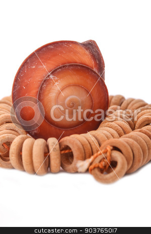 To use this stock image in your creative project, please select the size you need over to the right and click the "Add to Cart" button.
Your downloaded image will come with the Cutcaster watermark removed so don’t worry about the watermark you see on this page. Shell with wood beads on the white background stock photo, Shell with wood beads on the white background by feyyaz alacam