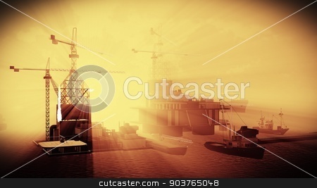 To use this stock image in your creative project, please select the size you need over to the right and click the "Add to Cart" button.
Your downloaded image will come with the Cutcaster watermark removed so don’t worry about the watermark you see on this page. Oil rig platform stock photo, Oil rig platform at night by Dariusz Miszkiel