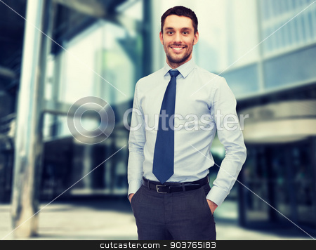 To use this stock image in your creative project, please select the size you need over to the right and click the "Add to Cart" button.
Your downloaded image will come with the Cutcaster watermark removed so don’t worry about the watermark you see on this page. handsome buisnessman stock photo, business and office concept - handsome buisnessman by Syda Productions