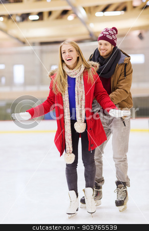 To use this stock image in your creative project, please select the size you need over to the right and click the "Add to Cart" button.
Your downloaded image will come with the Cutcaster watermark removed so don’t worry about the watermark you see on this page. happy couple on skating rink stock photo, people, friendship, sport and leisure concept - happy couple on skating rink by Syda Productions