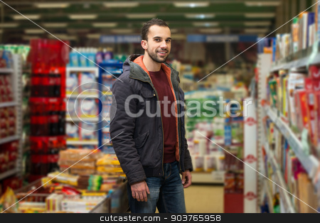 To use this stock image in your creative project, please select the size you need over to the right and click the "Add to Cart" button.
Your downloaded image will come with the Cutcaster watermark removed so don’t worry about the watermark you see on this page. Handsome Young Man Shopping In A Grocery Supermarket stock photo, Handsome Young Man Shopping For Fruits And Vegetables In Produce Department Of A Grocery Store - Supermarket - Shallow Deep Of Field by Jasminko Ibrakovic