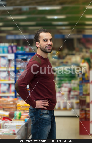 To use this stock image in your creative project, please select the size you need over to the right and click the "Add to Cart" button.
Your downloaded image will come with the Cutcaster watermark removed so don’t worry about the watermark you see on this page. Man At Groceries Store stock photo, Handsome Young Man Shopping For Fruits And Vegetables In Produce Department Of A Grocery Store - Supermarket - Shallow Deep Of Field by Jasminko Ibrakovic