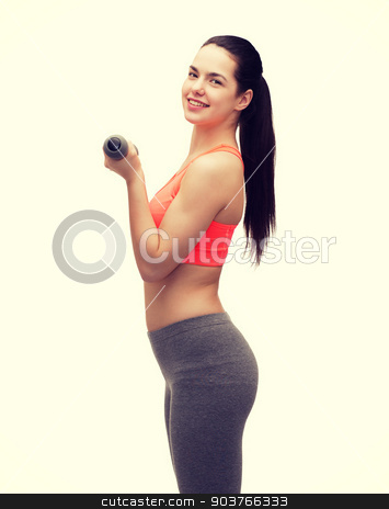 To use this stock image in your creative project, please select the size you need over to the right and click the "Add to Cart" button.
Your downloaded image will come with the Cutcaster watermark removed so don’t worry about the watermark you see on this page. young sporty woman with light dumbbells stock photo, sport, excercising and healthcare concept - young sporty woman with light dumbbells by Syda Productions