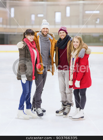 To use this stock image in your creative project, please select the size you need over to the right and click the "Add to Cart" button.
Your downloaded image will come with the Cutcaster watermark removed so don’t worry about the watermark you see on this page. happy friends on skating rink stock photo, people, friendship, sport and leisure concept - happy friends on skating rink by Syda Productions