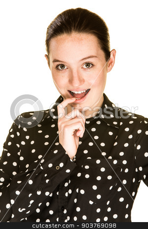 To use this stock image in your creative project, please select the size you need over to the right and click the "Add to Cart" button.
Your downloaded image will come with the Cutcaster watermark removed so don’t worry about the watermark you see on this page. Attractive Flirty Girl stock photo, An attractive flirty caucasian girl looks at you by Scott Griessel