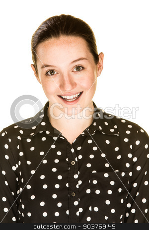 To use this stock image in your creative project, please select the size you need over to the right and click the "Add to Cart" button.
Your downloaded image will come with the Cutcaster watermark removed so don’t worry about the watermark you see on this page. Friendly Young Girl stock photo, Attractive young caucasian woman smiles at you by Scott Griessel