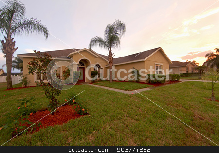To use this stock image in your creative project, please select the size you need over to the right and click the "Add to Cart" button.
Your downloaded image will come with the Cutcaster watermark removed so don’t worry about the watermark you see on this page. Front Exterior stock photo, A Front Exterior of a Home in Florida by Lucy Clark