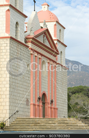 To use this stock image in your creative project, please select the size you need over to the right and click the "Add to Cart" button.
Your downloaded image will come with the Cutcaster watermark removed so don’t worry about the watermark you see on this page. Santa Barbara Mission stock photo, The Spanish historic Santa Barbara Mission in California. by Henrik Lehnerer