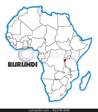 To use this stock image in your creative project, please select the size you need over to the right and click the "Add to Cart" button.
Your downloaded image will come with the Cutcaster watermark removed so don’t worry about the watermark you see on this page. Burundi stock vector clipart, Burundi outline inset into a map of Africa over a white background by Kotto