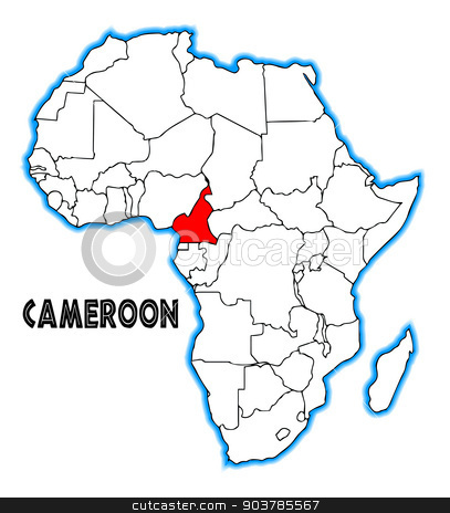 To use this stock image in your creative project, please select the size you need over to the right and click the "Add to Cart" button.
Your downloaded image will come with the Cutcaster watermark removed so don’t worry about the watermark you see on this page. Cameroon stock vector clipart, Cameroon outline inset into a map of Africa over a white background by Kotto