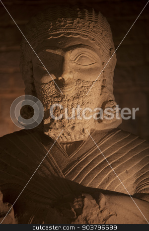 To use this stock image in your creative project, please select the size you need over to the right and click the "Add to Cart" button.
Your downloaded image will come with the Cutcaster watermark removed so don’t worry about the watermark you see on this page. Bearded smiling figure stock photo, Bearded smiling figure carved of stone from Turkey by Scott Griessel