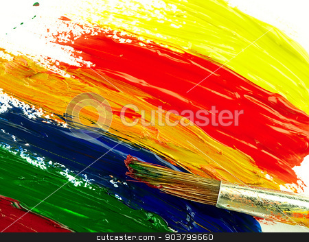 To use this stock image in your creative project, please select the size you need over to the right and click the "Add to Cart" button.
Your downloaded image will come with the Cutcaster watermark removed so don’t worry about the watermark you see on this page. Color traces and brush on a white sheet of paper. stock photo, Colorful brush strokes on a white sheet. Visible texture of paint and brush. by Krzysztof