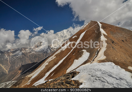 To use this stock image in your creative project, please select the size you need over to the right and click the "Add to Cart" button.
Your downloaded image will come with the Cutcaster watermark removed so don’t worry about the watermark you see on this page. Ridge in Himalayas stock photo, Scenic ridge in Himalayas mountains in Nepal by Michal Knitl