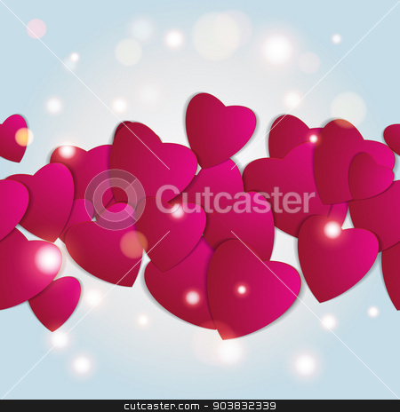 To use this stock image in your creative project, please select the size you need over to the right and click the "Add to Cart" button.
Your downloaded image will come with the Cutcaster watermark removed so don’t worry about the watermark you see on this page. Valentines day. Abstract paper hearts. Love. Valentine background with hearts stock vector clipart, Valentines day. Abstract paper hearts. Love. Valentine background with hearts by LittleCuckoo
