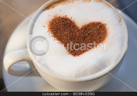 To use this stock image in your creative project, please select the size you need over to the right and click the "Add to Cart" button.
Your downloaded image will come with the Cutcaster watermark removed so don’t worry about the watermark you see on this page. Coffee heart shape stock photo, Coffee cup with milk and heart shape by olinchuk