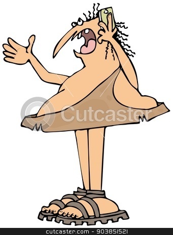 To use this stock image in your creative project, please select the size you need over to the right and click the "Add to Cart" button.
Your downloaded image will come with the Cutcaster watermark removed so don’t worry about the watermark you see on this page. Caveman talking on a cellphone stock photo, This illustration depicts a caveman talking on a mobile phone. by Dennis Cox