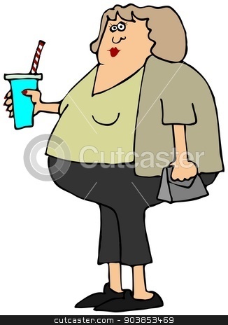 To use this stock image in your creative project, please select the size you need over to the right and click the "Add to Cart" button.
Your downloaded image will come with the Cutcaster watermark removed so don’t worry about the watermark you see on this page. Chubby girl holding a soda cup stock photo, This illustration depicts a chubby girl holding a soda cup and straw. by Dennis Cox