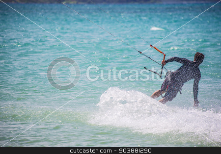 To use this stock image in your creative project, please select the size you need over to the right and click the "Add to Cart" button.
Your downloaded image will come with the Cutcaster watermark removed so don’t worry about the watermark you see on this page. Male Kit Surfer stock photo, Male kite surfer moving over ocean surface by Scott Griessel