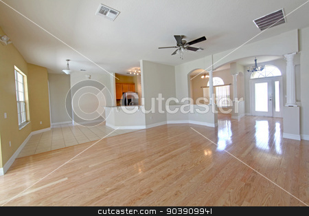 To use this stock image in your creative project, please select the size you need over to the right and click the "Add to Cart" button.
Your downloaded image will come with the Cutcaster watermark removed so don’t worry about the watermark you see on this page. Empty House stock photo, An interior shot of an empty house by Lucy Clark