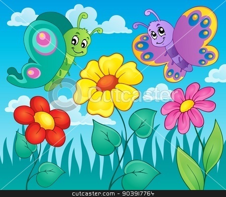 To use this stock image in your creative project, please select the size you need over to the right and click the "Add to Cart" button.
Your downloaded image will come with the Cutcaster watermark removed so don’t worry about the watermark you see on this page. Flower topic image 6 stock vector clipart, Flower topic image 6 - eps10 vector illustration. by Klara Viskova
