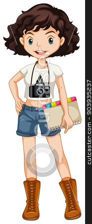 To use this stock image in your creative project, please select the size you need over to the right and click the "Add to Cart" button.
Your downloaded image will come with the Cutcaster watermark removed so don’t worry about the watermark you see on this page. Girl hipster stock vector clipart, Single hipster girl standing by Matthew Cole