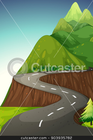 To use this stock image in your creative project, please select the size you need over to the right and click the "Add to Cart" button.
Your downloaded image will come with the Cutcaster watermark removed so don’t worry about the watermark you see on this page. Road stock vector clipart, Road to the mountain by Matthew Cole