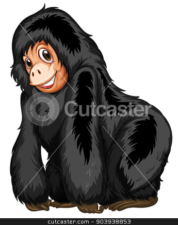 To use this stock image in your creative project, please select the size you need over to the right and click the "Add to Cart" button.
Your downloaded image will come with the Cutcaster watermark removed so don’t worry about the watermark you see on this page. Black ape stock vector clipart, Illustration of a closeup gorilla standing by Matthew Cole
