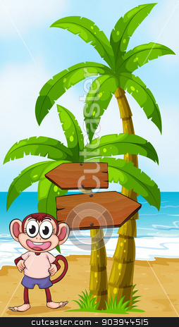To use this stock image in your creative project, please select the size you need over to the right and click the "Add to Cart" button.
Your downloaded image will come with the Cutcaster watermark removed so don’t worry about the watermark you see on this page. A beach with a monkey near the arrow signages stock vector clipart, Illustration of a beach with a monkey near the arrow signages by Matthew Cole