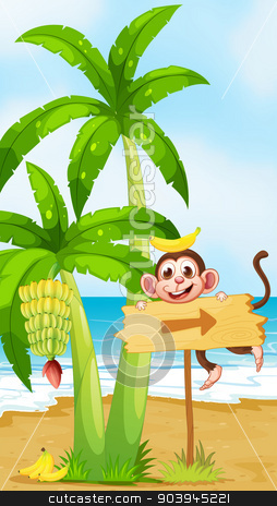 To use this stock image in your creative project, please select the size you need over to the right and click the "Add to Cart" button.
Your downloaded image will come with the Cutcaster watermark removed so don’t worry about the watermark you see on this page. A beach with a monkey near the banana plant stock vector clipart, Illustration of a beach with a monkey near the banana plant by Matthew Cole