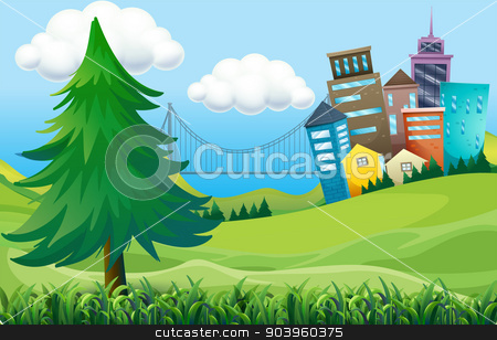 To use this stock image in your creative project, please select the size you need over to the right and click the "Add to Cart" button.
Your downloaded image will come with the Cutcaster watermark removed so don’t worry about the watermark you see on this page. Hills with buildings stock vector clipart, Illustration of the hills with buildings by Matthew Cole