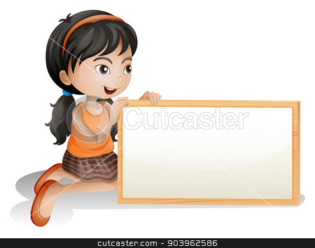 To use this stock image in your creative project, please select the size you need over to the right and click the "Add to Cart" button.
Your downloaded image will come with the Cutcaster watermark removed so don’t worry about the watermark you see on this page. A little girl holding a blank signboard stock vector clipart, Illustration of a little girl holding a blank signboard on a white background by Matthew Cole