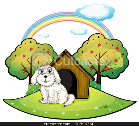 To use this stock image in your creative project, please select the size you need over to the right and click the "Add to Cart" button.
Your downloaded image will come with the Cutcaster watermark removed so don’t worry about the watermark you see on this page. A puppy near an apple tree stock vector clipart, Illustration of a puppy near an apple tree on a white background by Matthew Cole