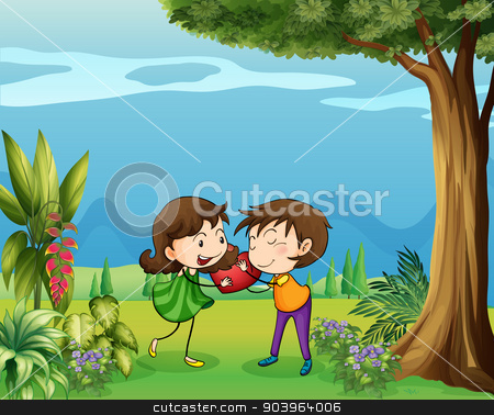 To use this stock image in your creative project, please select the size you need over to the right and click the "Add to Cart" button.
Your downloaded image will come with the Cutcaster watermark removed so don’t worry about the watermark you see on this page. The two lovers in the forest stock vector clipart, Illustration of the two lovers in the forest by Matthew Cole