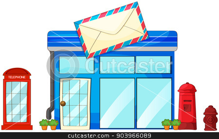 To use this stock image in your creative project, please select the size you need over to the right and click the "Add to Cart" button.
Your downloaded image will come with the Cutcaster watermark removed so don’t worry about the watermark you see on this page. A post office, a mailbox and a telephone stock vector clipart, Illustration of a post office, a mailbox and a telephone on a white background by Matthew Cole