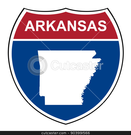 To use this stock image in your creative project, please select the size you need over to the right and click the "Add to Cart" button.
Your downloaded image will come with the Cutcaster watermark removed so don’t worry about the watermark you see on this page. Arkansas interstate highway shield stock photo, Arkansas American interstate highway road shield isolated on a white background. by Martin Crowdy