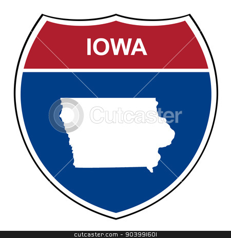 To use this stock image in your creative project, please select the size you need over to the right and click the "Add to Cart" button.
Your downloaded image will come with the Cutcaster watermark removed so don’t worry about the watermark you see on this page. Iowa interstate highway shield stock photo, Iowa American interstate highway road shield isolated on a white background. by Martin Crowdy
