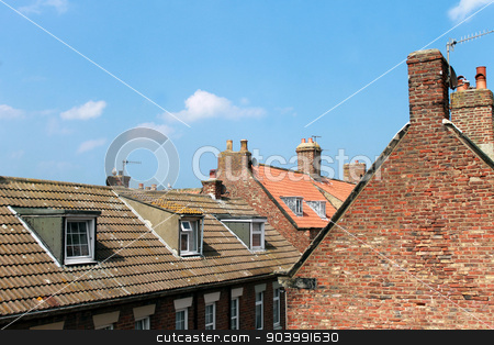 To use this stock image in your creative project, please select the size you need over to the right and click the "Add to Cart" button.
Your downloaded image will come with the Cutcaster watermark removed so don’t worry about the watermark you see on this page. Rooftop of houses in Whitby Town stock photo, Scenic view of the rooftops of town houses in Whitby, North Yorkshire, England. by Martin Crowdy