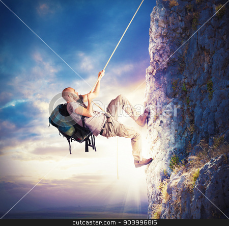 To use this stock image in your creative project, please select the size you need over to the right and click the "Add to Cart" button.
Your downloaded image will come with the Cutcaster watermark removed so don’t worry about the watermark you see on this page. Climbing mountains stock photo, Explorer and his passion for climbing mountains by Federico Caputo