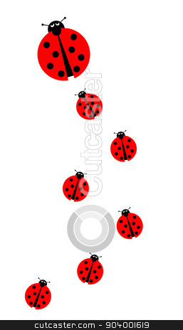 To use this stock image in your creative project, please select the size you need over to the right and click the "Add to Cart" button.
Your downloaded image will come with the Cutcaster watermark removed so don’t worry about the watermark you see on this page. Many Ladybugs stock photo, Background image with many different sized ladybugs on white background. by Henrik Lehnerer